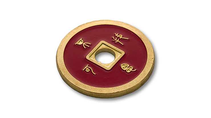 Dollar Size Chinese Coin (Black and Red) | Tango (CH037)