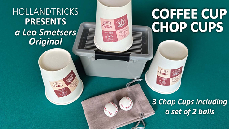 Coffee Cup Chop Cup (3 cups and 2 balls) | Leo Smetsers
