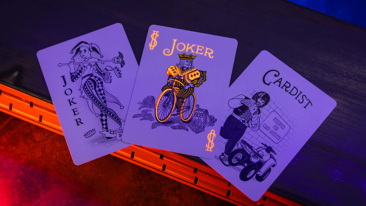 Bicycle Neon Solar-Orange Rider Back Playing Cards