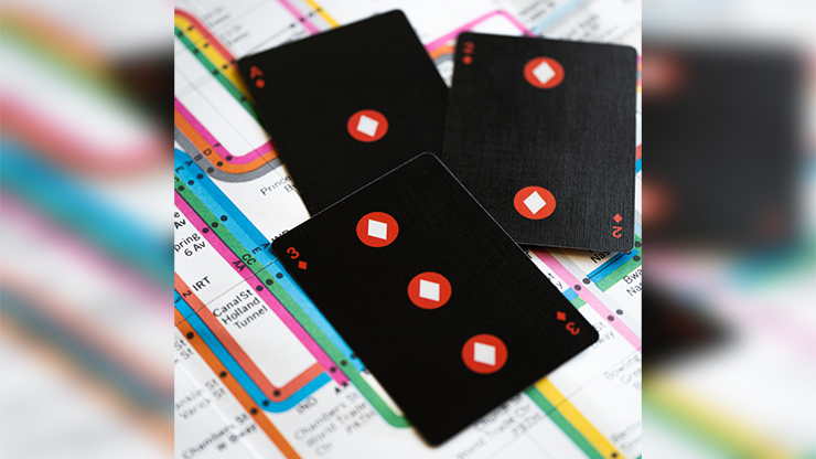 BLACK EDITION FULTON STREET MTA PLAYING CARDS (1972 VIGNELLI MAP EDITION)
