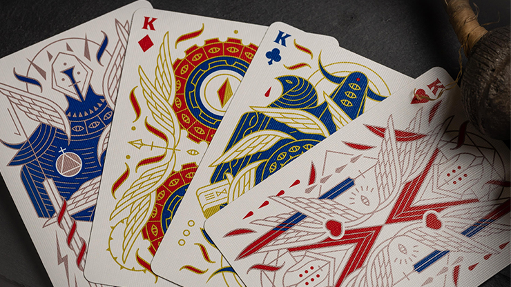 Celestial Valor Playing Cards | Giovanni Meroni(greenish yellow)