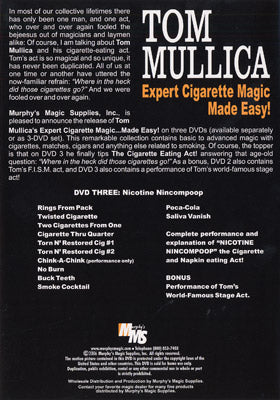 Expert Cigarette Magic Made Easy - Vol.3 | Tom Mullica - DVD