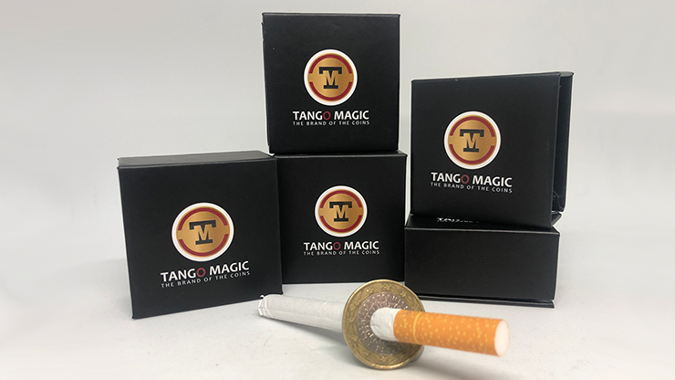 Cigarette Through 1 Euro, Two Sided (E0063) | Tango magic