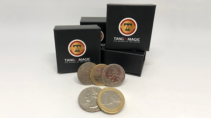 Euro-Dollar Hopping Half, 1 Euro/Quarter Dollar (ED004) | Tango magic