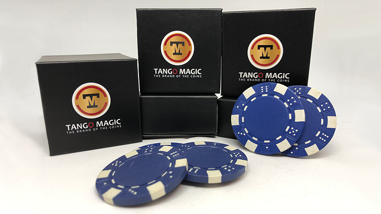 TUC Poker Chip Blue plus 3 regular chips (PK002B) | Tango magic