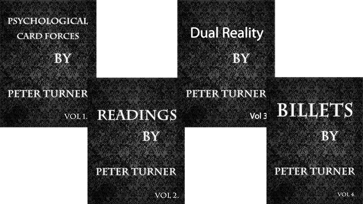 4 Volume Set (Reading, Billets, Dual Reality, Psychological Playing Card Forces) | Peter Turner - (Download)