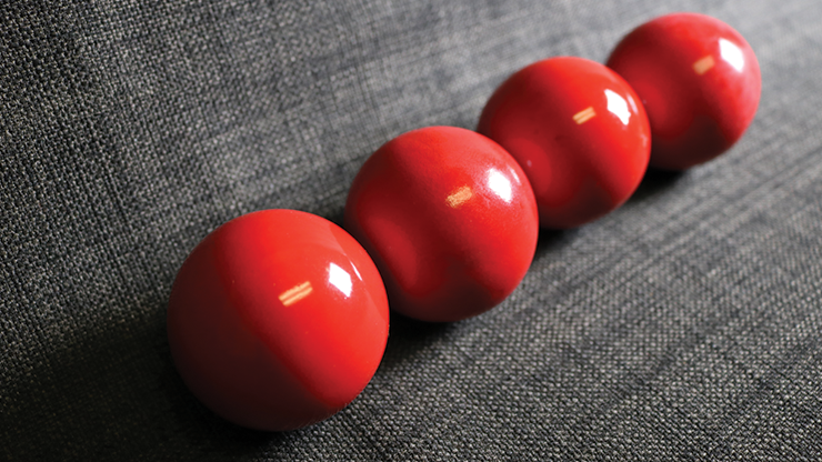 Wooden Billiard Balls (4,5cm, rot) | Classic Collections