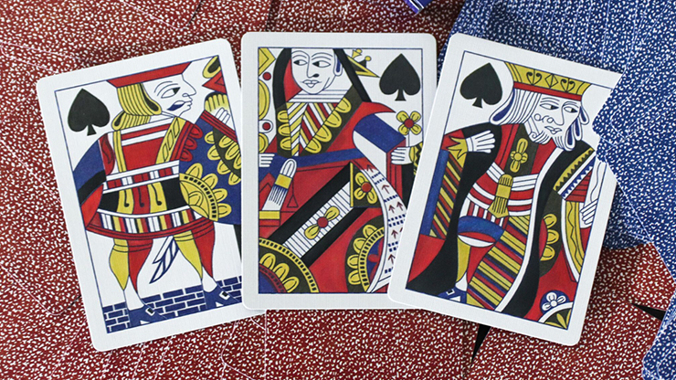 Limited Late 19th Century Square Faro Gilded (Blue) Playing Cards