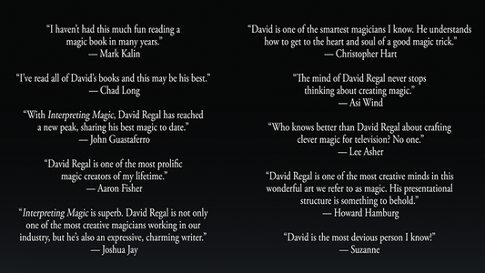 Interpreting Magic | David Regal