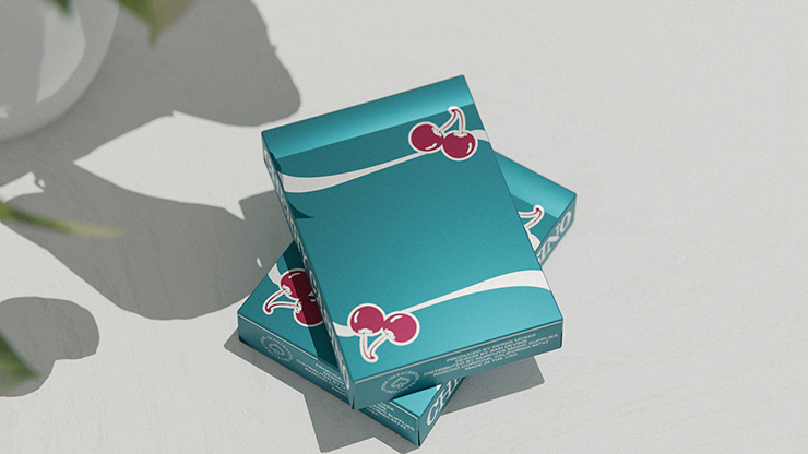 Cherry Casino (Tropicana Teal) Playing Cards | Pure Imagination Projects