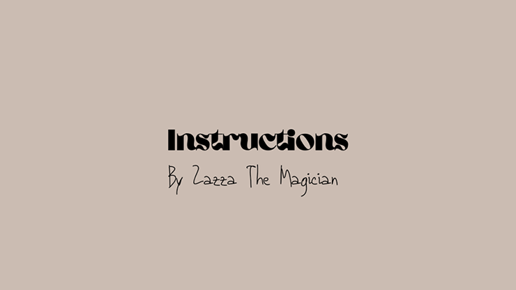INSTRUCTIONS | Zazza The Magician - (Download)
