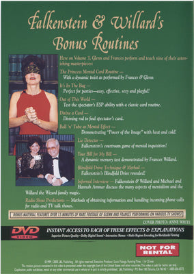 Falkenstein and Willard Masters of Mental Magic Vol Vol.3 - (DVD)