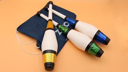 Juggling Set (3 Decorated Clubs) Assorted Colors | Zyko 