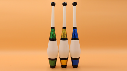 Juggling Set (3 Decorated Clubs) Assorted Colors | Zyko 