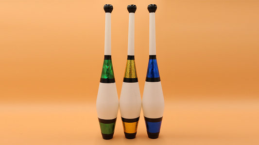 Juggling Set (3 Decorated Clubs) Assorted Colors | Zyko 