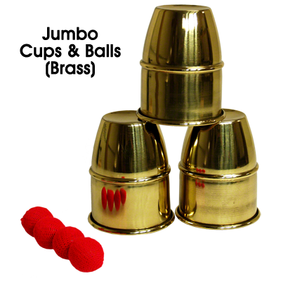 Jumbo Cups & Balls (Brass) | Premium Magic 