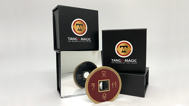 Dollar Size Chinese Coin (Black and Red) | Tango (CH037)
