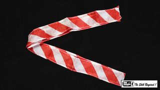 Thumb Tip Streamer Zebra 3' (Red and White) | Mr. Magic 