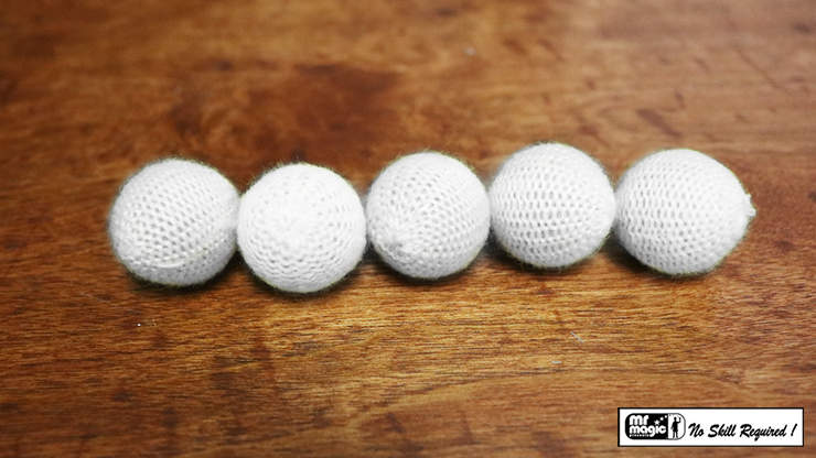 Crochet 5 Ball combo Set (1"/White) | Mr. Magic 