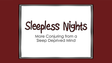 Sleepless Nights | Bill Citino - (Download)