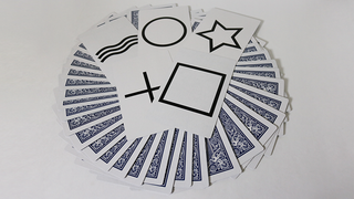 Bicycle Jumbo ESP 50 Cards Blue (10 of each Square, Wavy Lines, Star, Circle and Cross) | Murphy's Magic