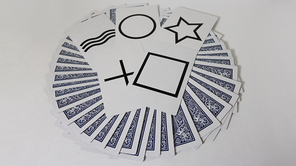 Bicycle Jumbo ESP 50 Cards Blue (10 of each Square, Wavy Lines, Star, Circle and Cross) | Murphy's Magic