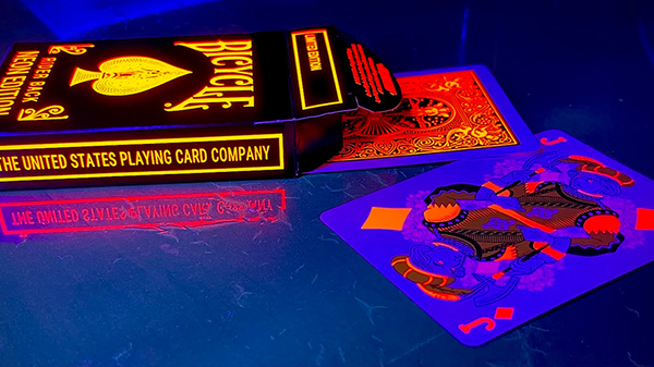 Bicycle Neon Solar-Orange Rider Back Playing Cards