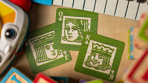 Alphabet Blocks (Green) Playing Cards | Kings Wild Project