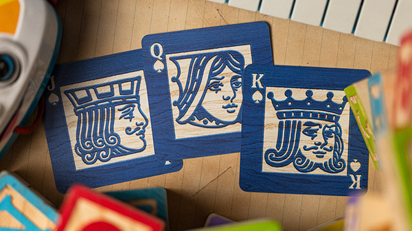 Alphabet Blocks (Blue) Playing Cards | Kings Wild Project