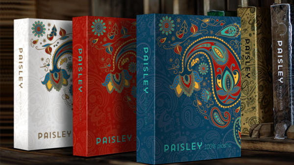 Plastic Paisley Poker Red Playing Cards | Dutch Card House Company