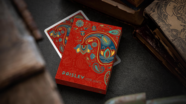 Plastic Paisley Poker Red Playing Cards | Dutch Card House Company