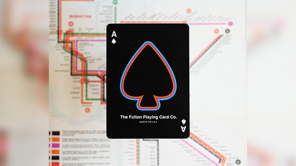 BLACK EDITION FULTON STREET MTA PLAYING CARDS (1972 VIGNELLI MAP EDITION)