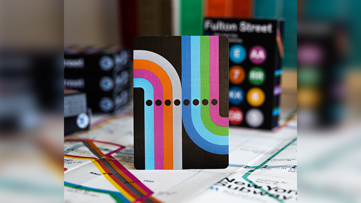 BLACK EDITION FULTON STREET MTA PLAYING CARDS (1972 VIGNELLI MAP EDITION)
