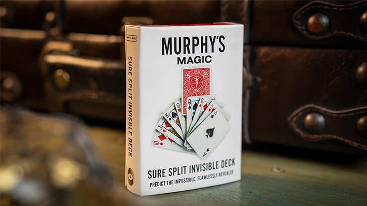 SURE SPLIT Invisible Deck Bicycle (Red) | Murphy's Magic