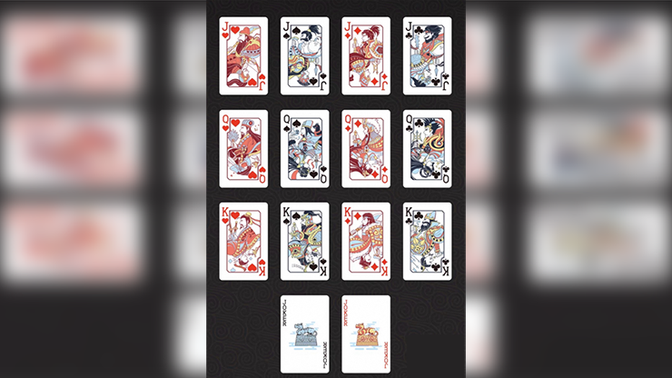 GUAN DAM -Warriors of the Three Kingdoms (Black) Playing Cards | YOKAGAME