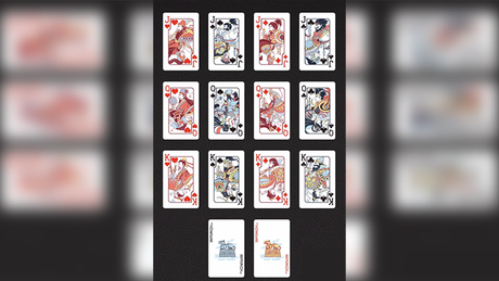 GUAN DAM -Warriors of the Three Kingdoms (Black) Playing Cards | YOKAGAME
