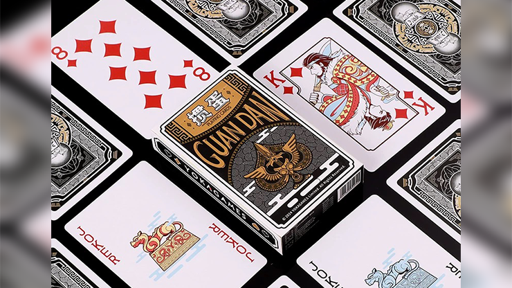 GUAN DAM -Warriors of the Three Kingdoms (Black) Playing Cards | YOKAGAME