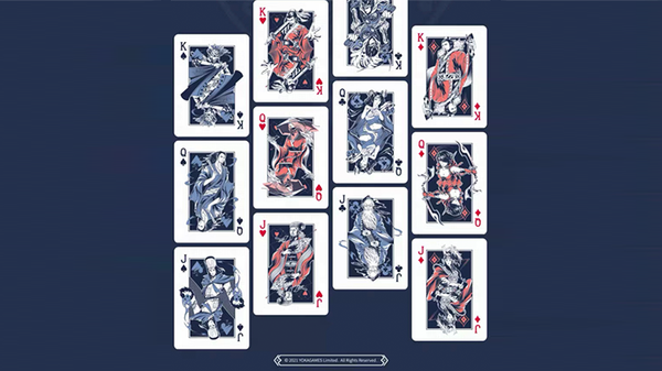 Warriors Of Three Kingdoms (Blue) Playing Cards | YOKAGAME