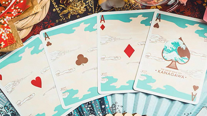 The Great Wave off Kanagawa V3 (Fresh Spring / Peppermint Green) Playing Cards