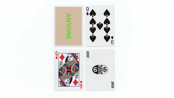 Beige/Green Cap Logo ANYONE Playing Cards