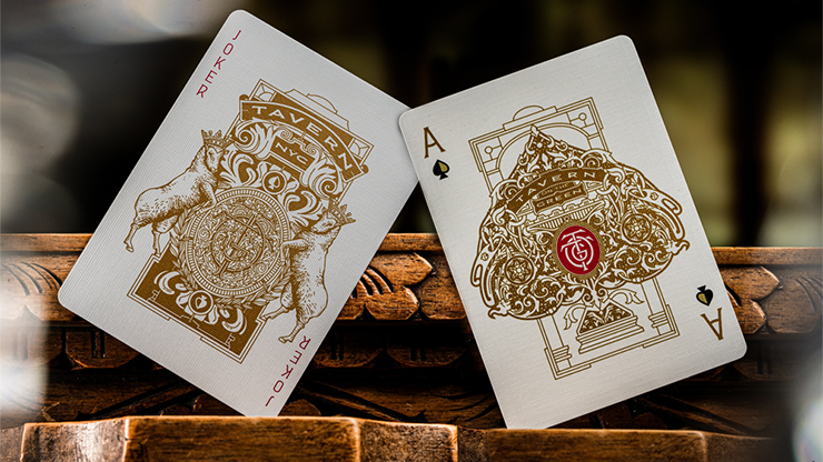Tavern on the Green: Red Edition Playing Cards | theory11