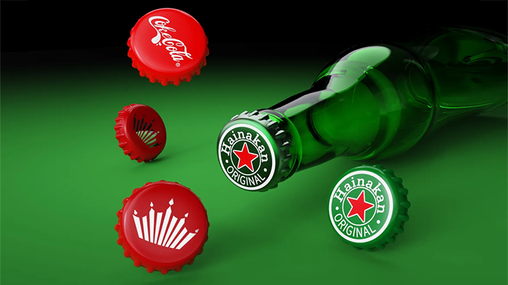 The Clink (Cap in Bottle) Set | Iarvel Magic and Wonder House (Heineken, Coke, and Budweiser)