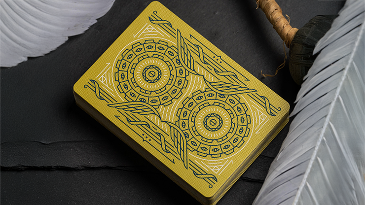 Celestial Valor Playing Cards | Giovanni Meroni(greenish yellow)