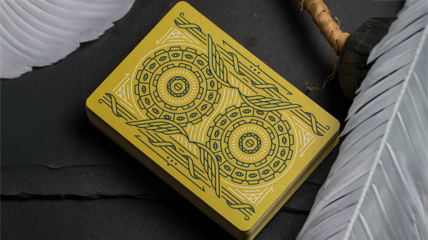 Celestial Valor Playing Cards | Giovanni Meroni(greenish yellow)