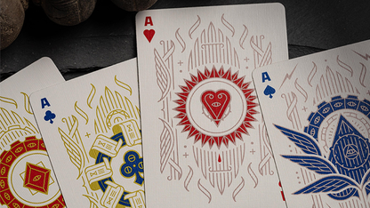 Celestial Valor Playing Cards | Giovanni Meroni(greenish yellow)