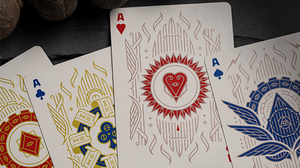 Celestial Valor Playing Cards | Giovanni Meroni(greenish yellow)