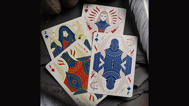 Celestial Valor Playing Cards | Giovanni Meroni(greenish yellow)