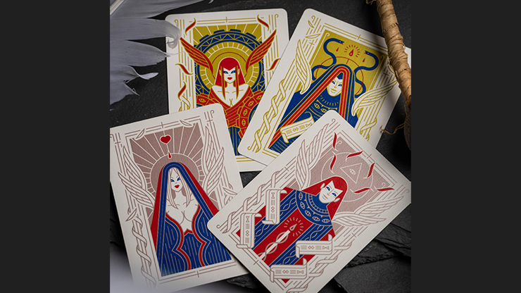 Celestial Valor Playing Cards | Giovanni Meroni(greenish yellow)
