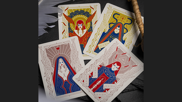 Celestial Valor Playing Cards | Giovanni Meroni(greenish yellow)