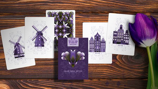 Grand Tulip Purple Playing Cards | Dutch Card House Company